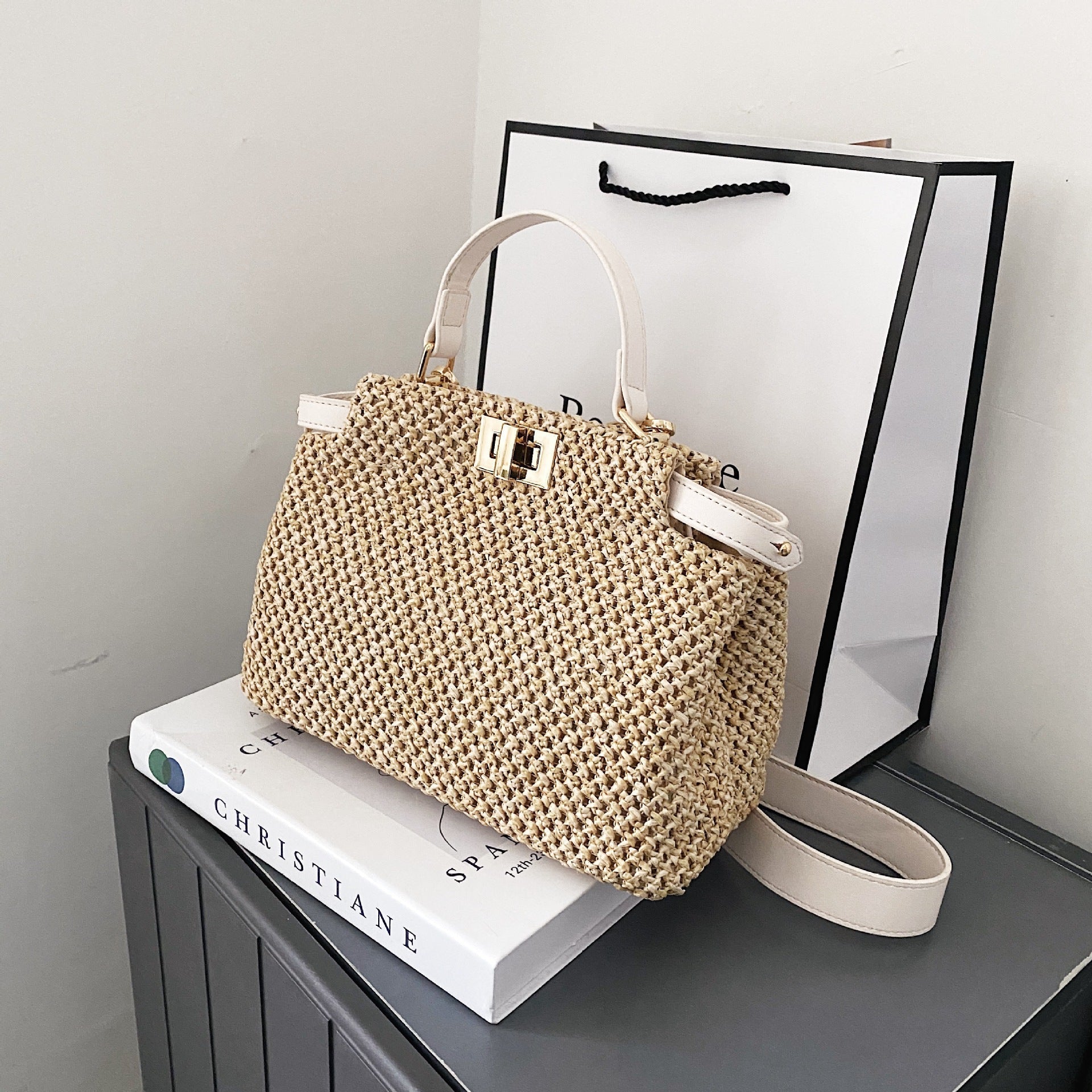 Bolso de Paja Portátil | Elegante y Ecológico