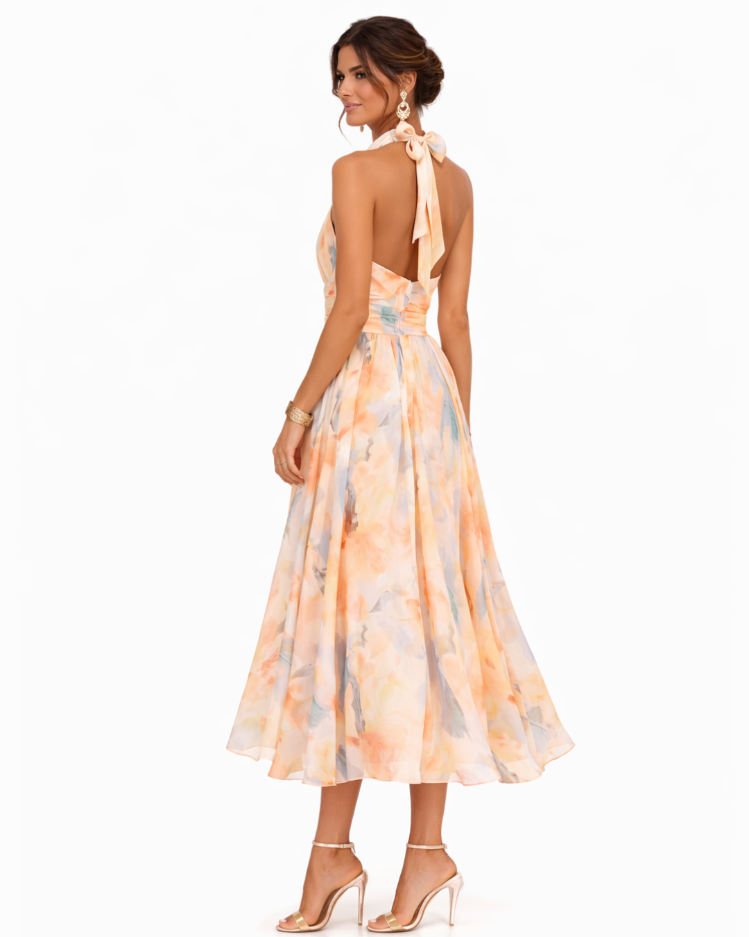 Robe Halter Aurora | Elegancia atemporal en satén lujoso