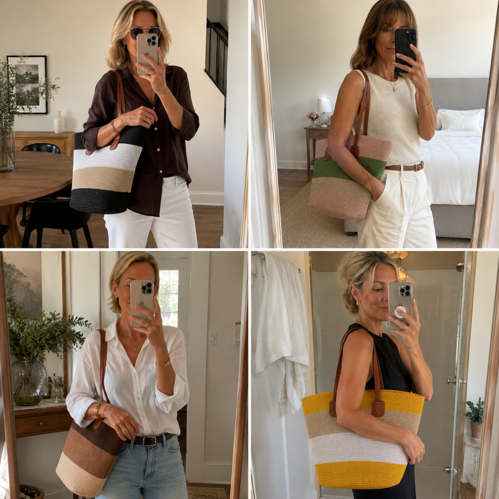 Cora™ | La Colorida Tote de Paja Tejida