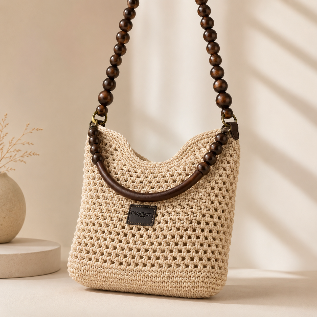 Petra™ | La Bolsa de Hombro de Perlas de Madera
