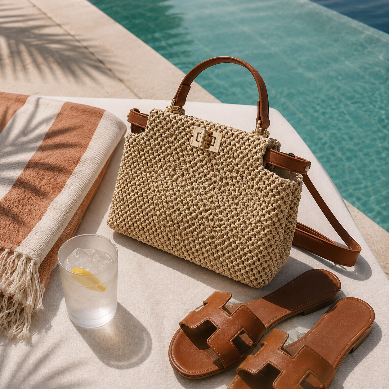 Bolso de Paja Portátil | Elegante y Ecológico