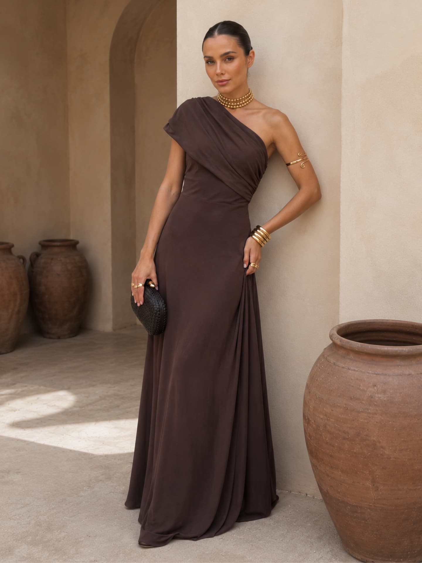 Vestido Toledo en marrón