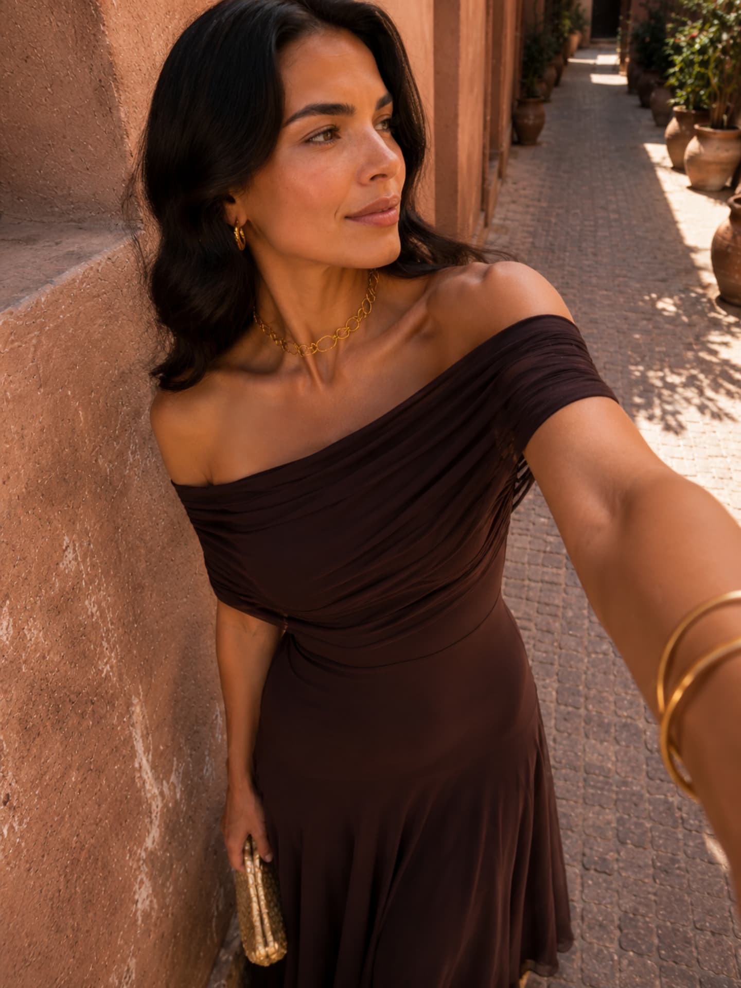 Vestido Toledo en marrón