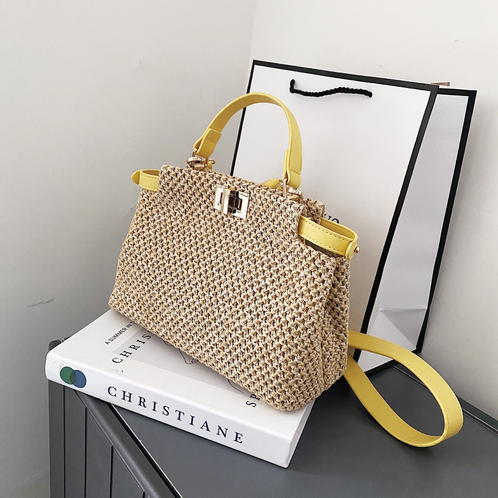 Bolso de Paja Portátil | Elegante y Ecológico