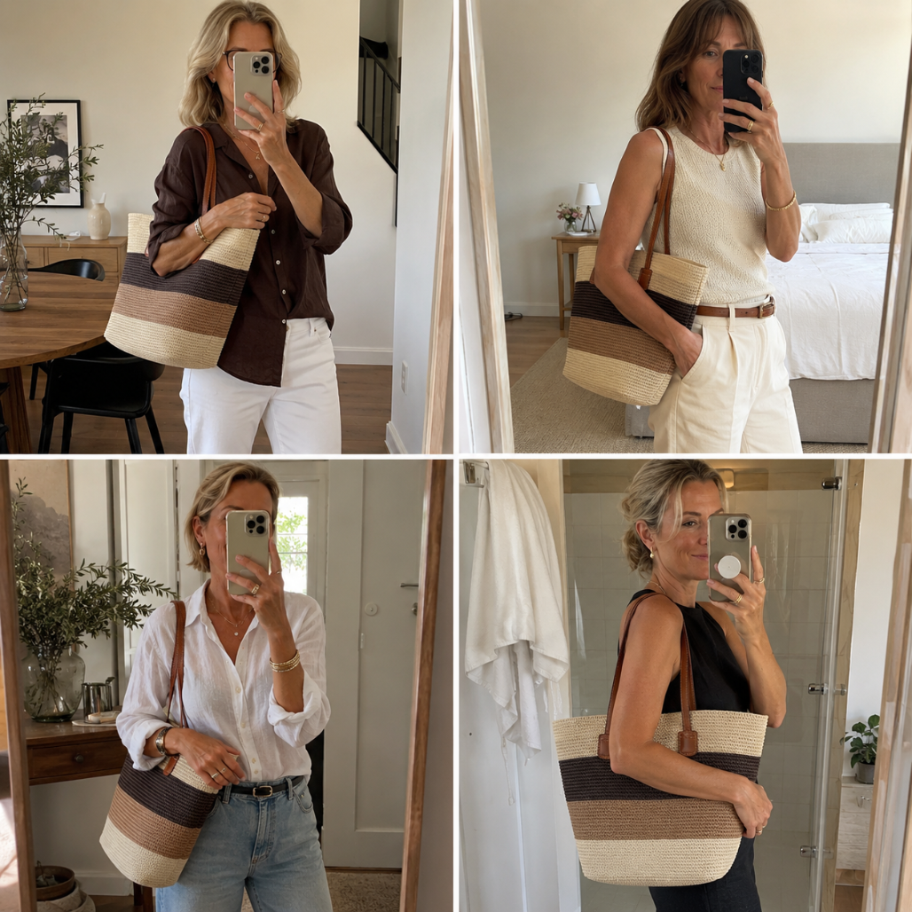 Cora™ | La Colorida Tote de Paja Tejida