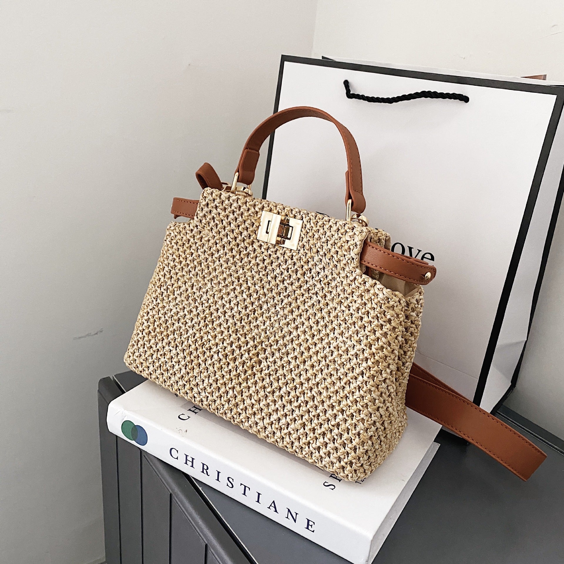 Bolso de Paja Portátil | Elegante y Ecológico