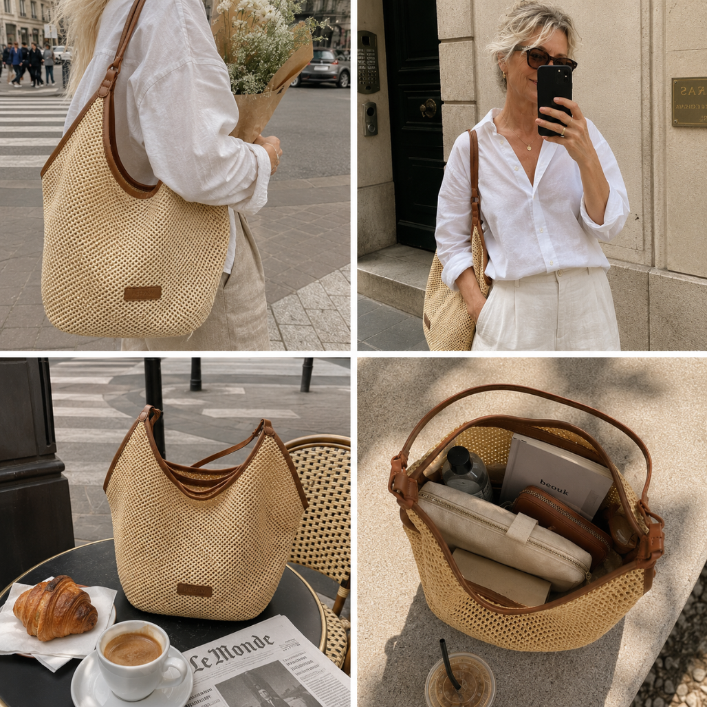 Nora | La Bolsa Hobo de Tejido Abierto