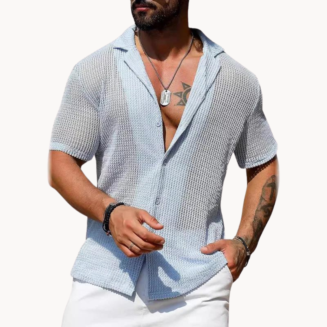 Rodrigo | Camisa calada de manga corta