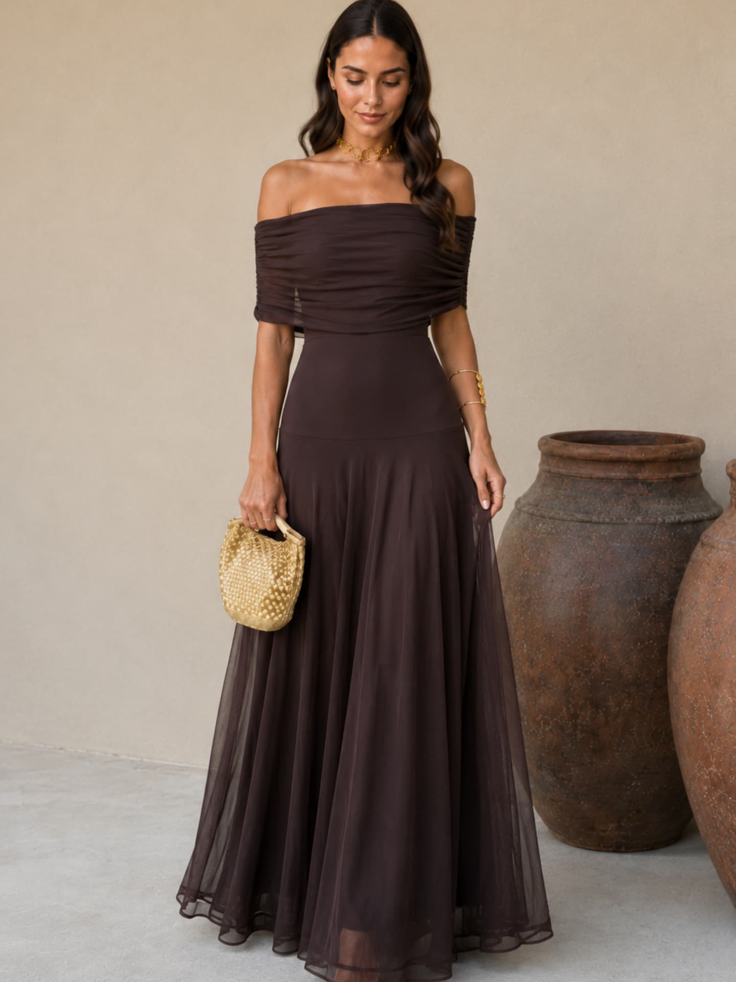 Vestido Toledo en marrón