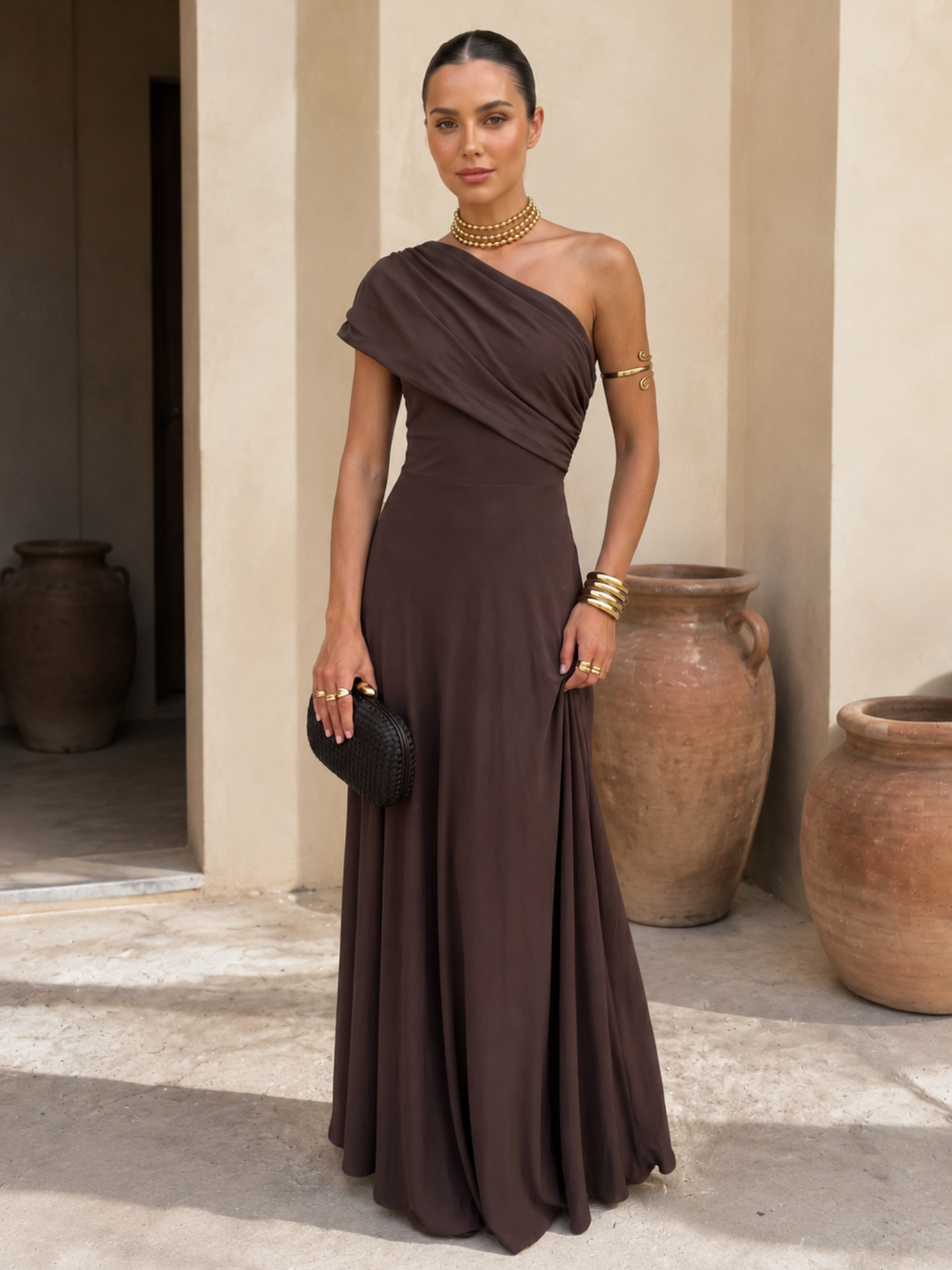 Vestido Toledo en marrón