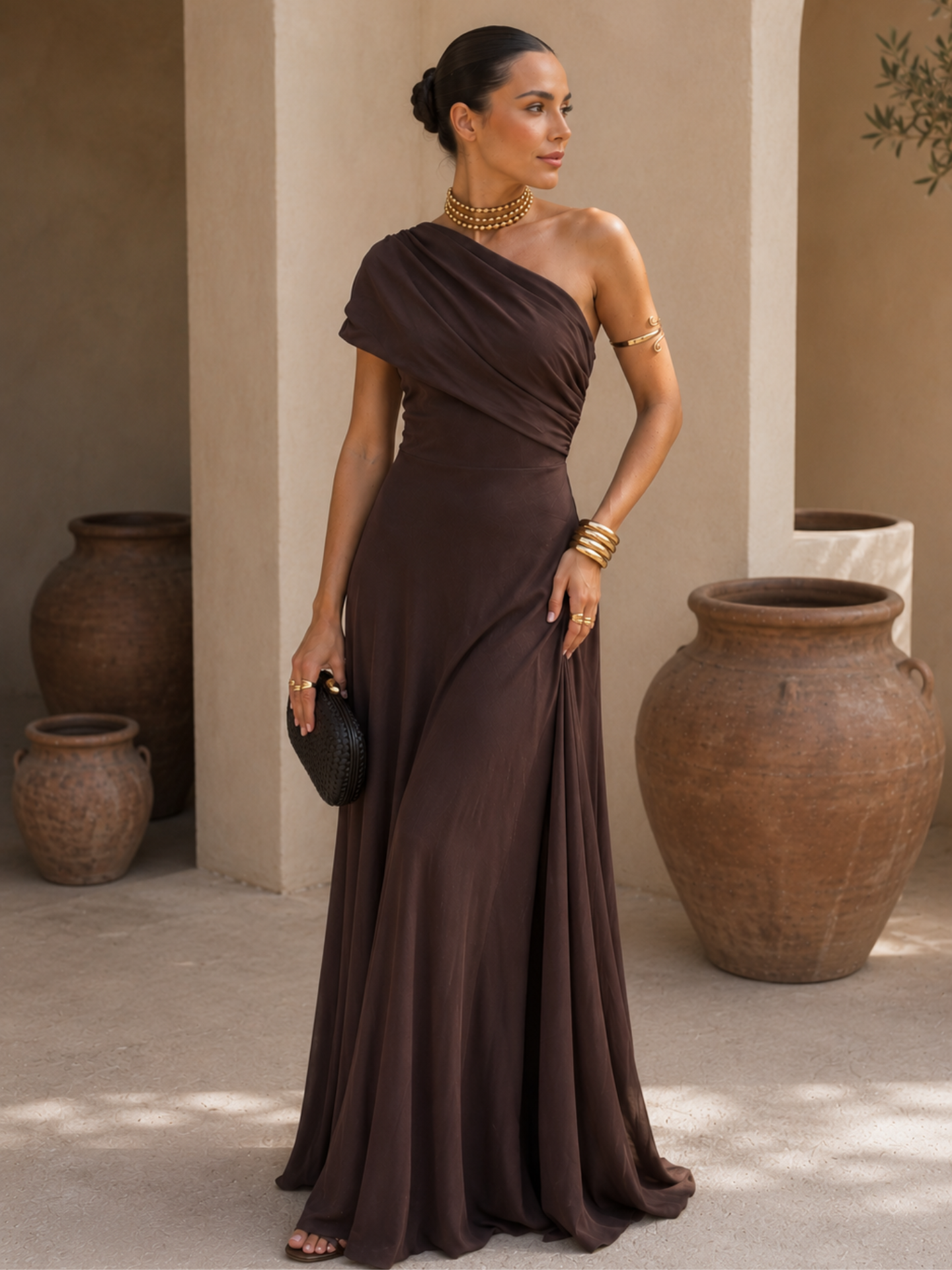 Vestido Toledo en marrón