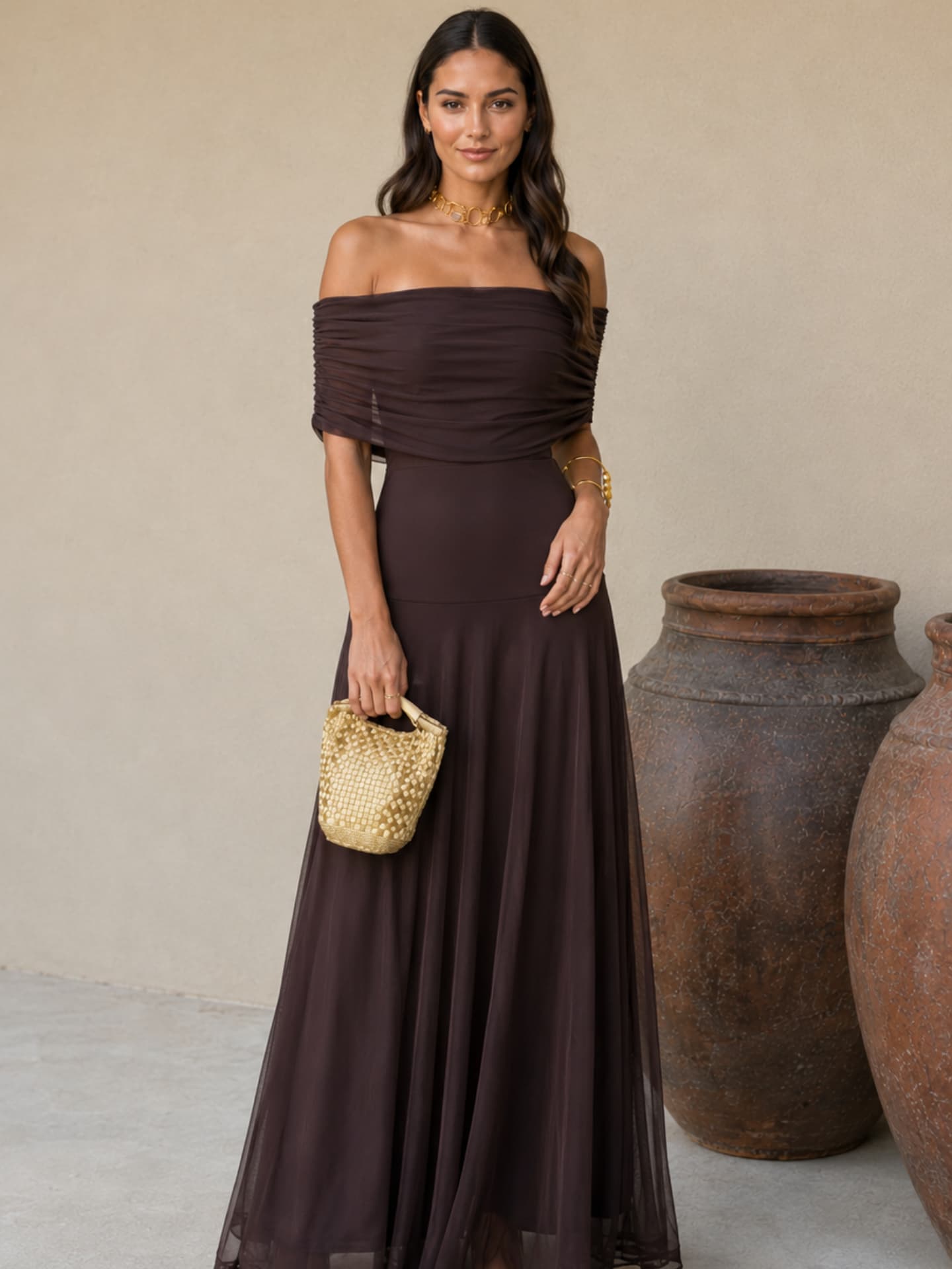Vestido Toledo en marrón
