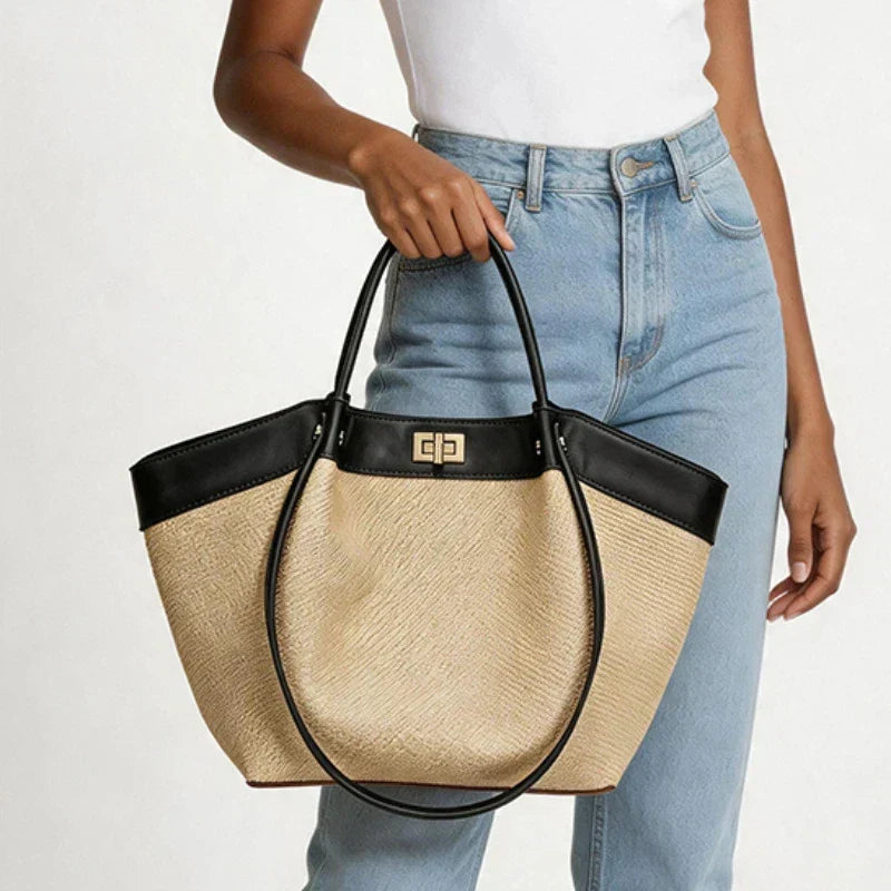 Bolso Tote Woven Mattan