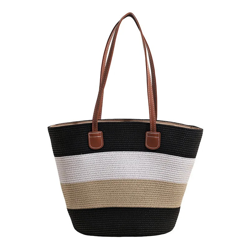 Cora™ | La Colorida Tote de Paja Tejida