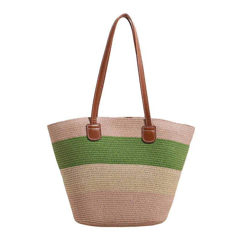 Cora™ | La Colorida Tote de Paja Tejida