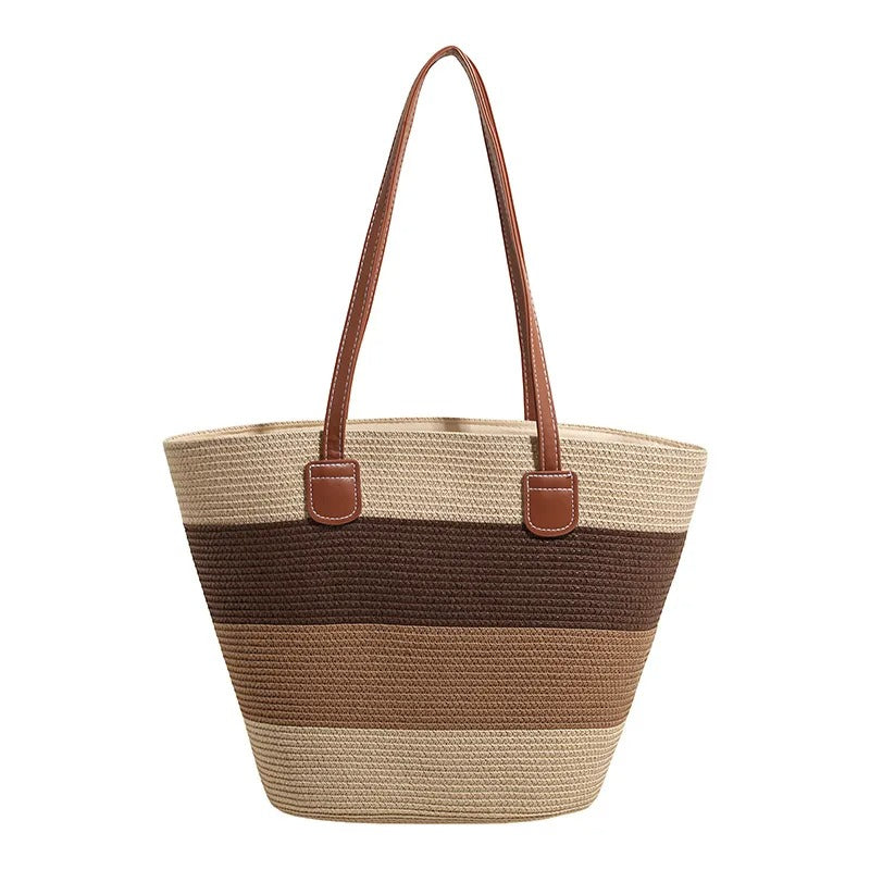 Cora™ | La Colorida Tote de Paja Tejida