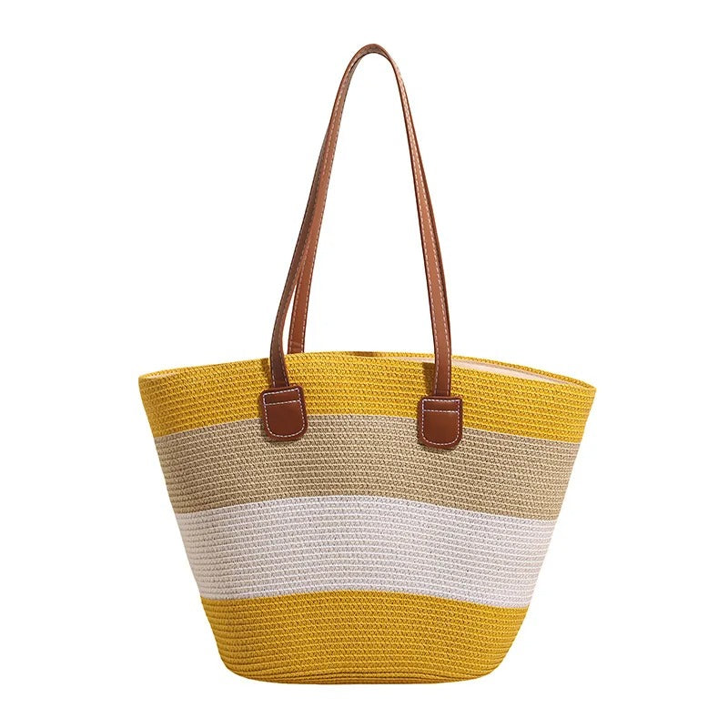 Cora™ | La Colorida Tote de Paja Tejida